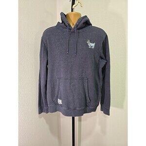 Goat USA OG Streetwear Pullover Hoodie Sweatshirt Mens  Lg Blue Embroidered Logo